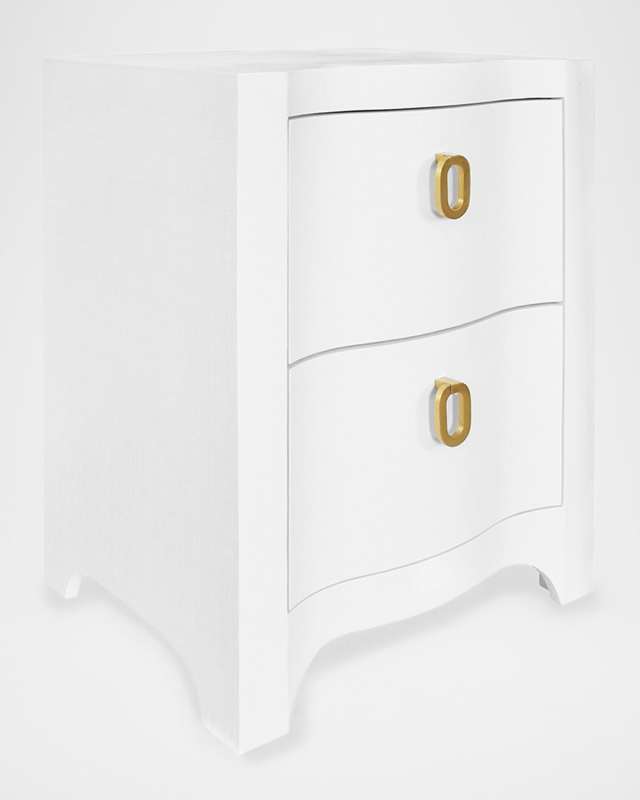 Helena 2-Drawer Linen Side Table